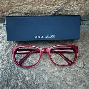 Giorgio Armani Eyeglasses Frame AR7017 5116 53-18-135 Red Made In Italy